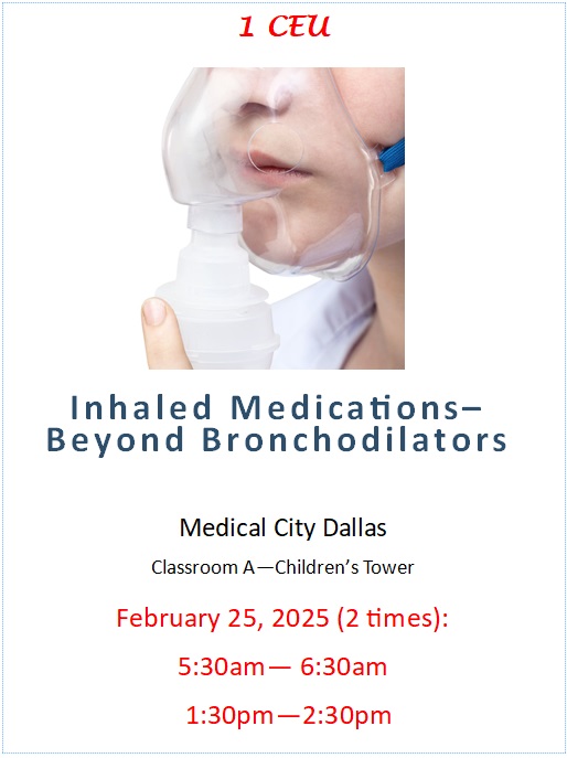 CEU Opportunity – “Inhaled Meds – Beyond Bronchodilators”